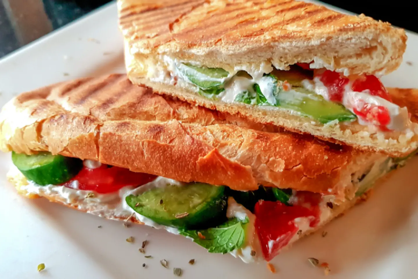Labneh Sandwich With Olives