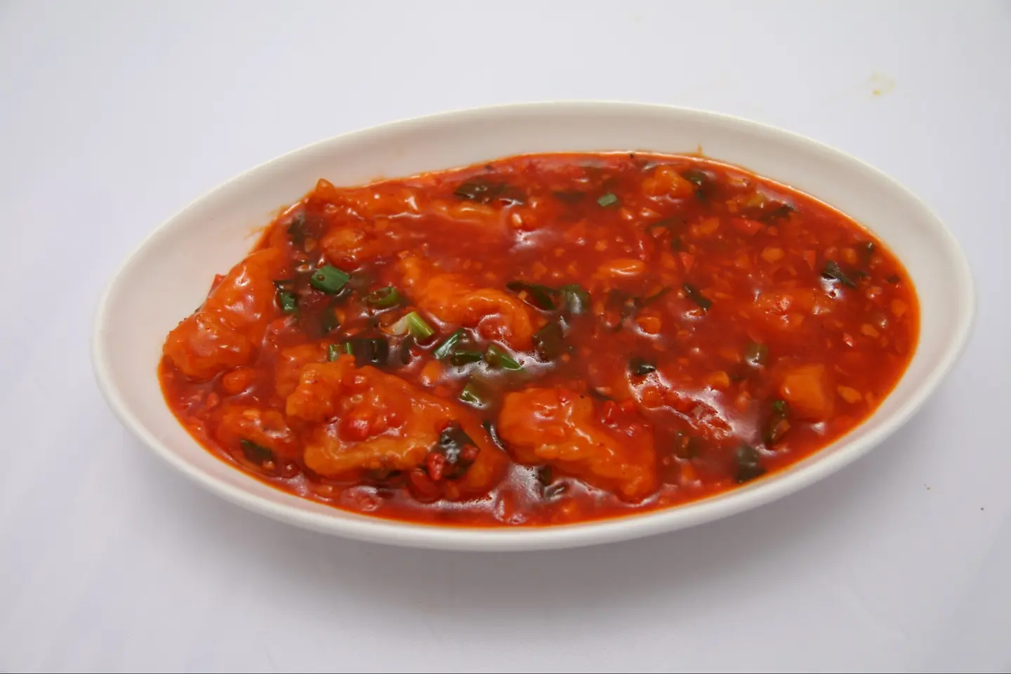 سمك بصلصة الثوم