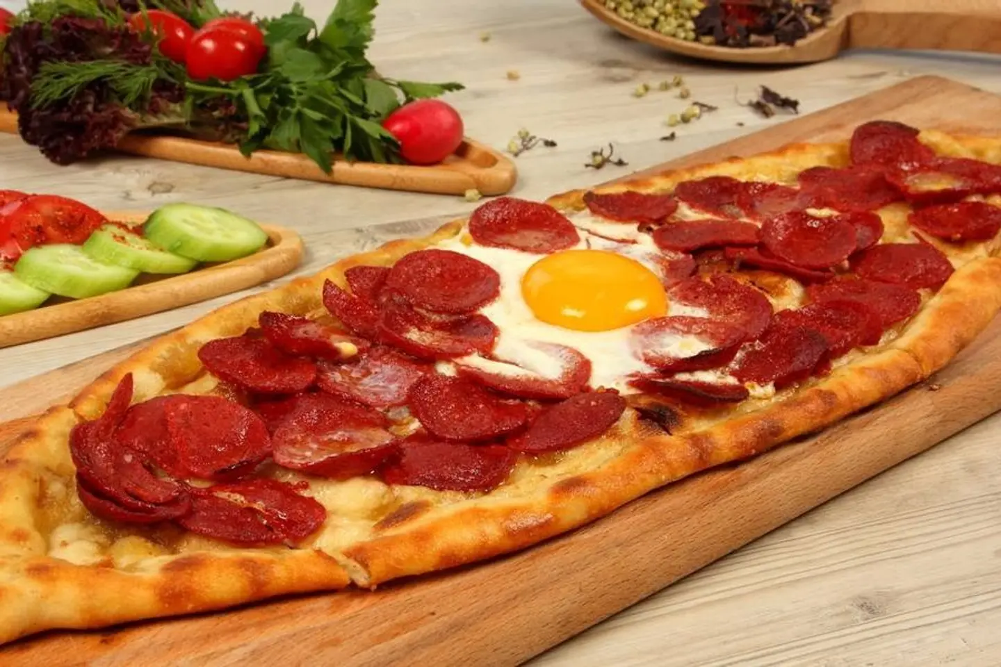 Eggs with Cheese and Pepperoni