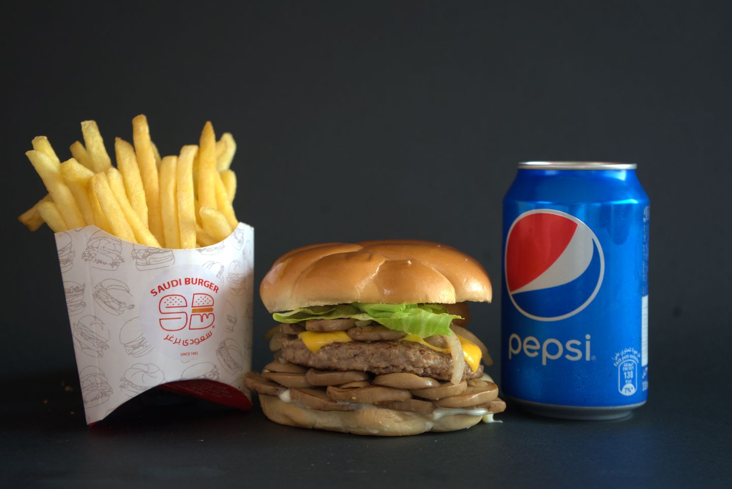 Burger Mushroom Beef Meal