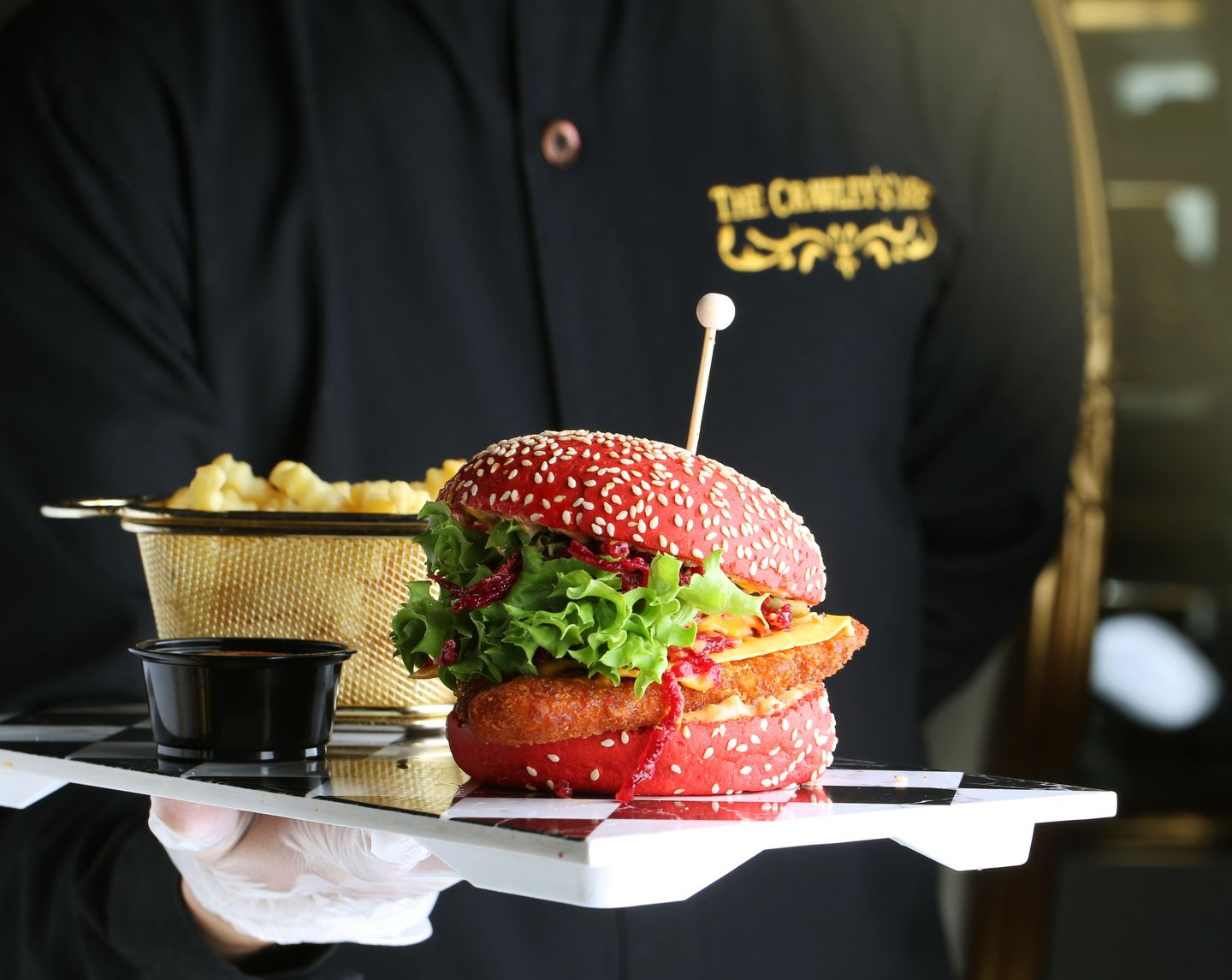 Red Velvet Chicken Burger