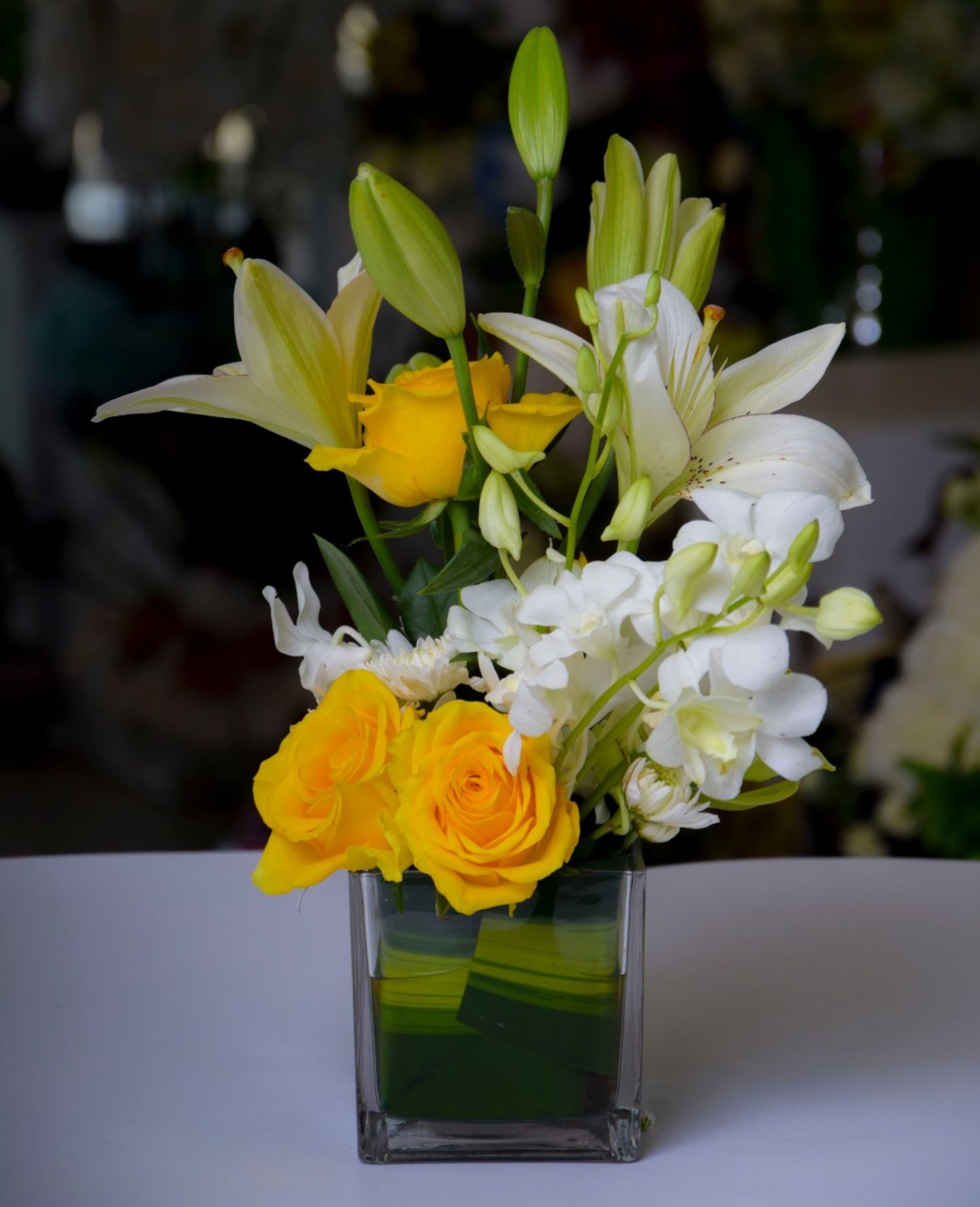 Orange Flower Vase