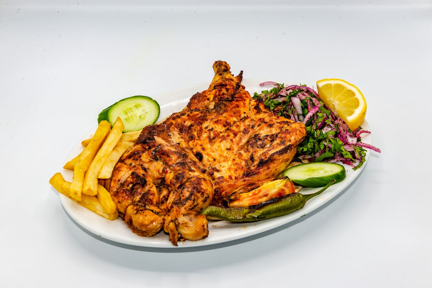 دجاج على الفحم  - نص دجاجه