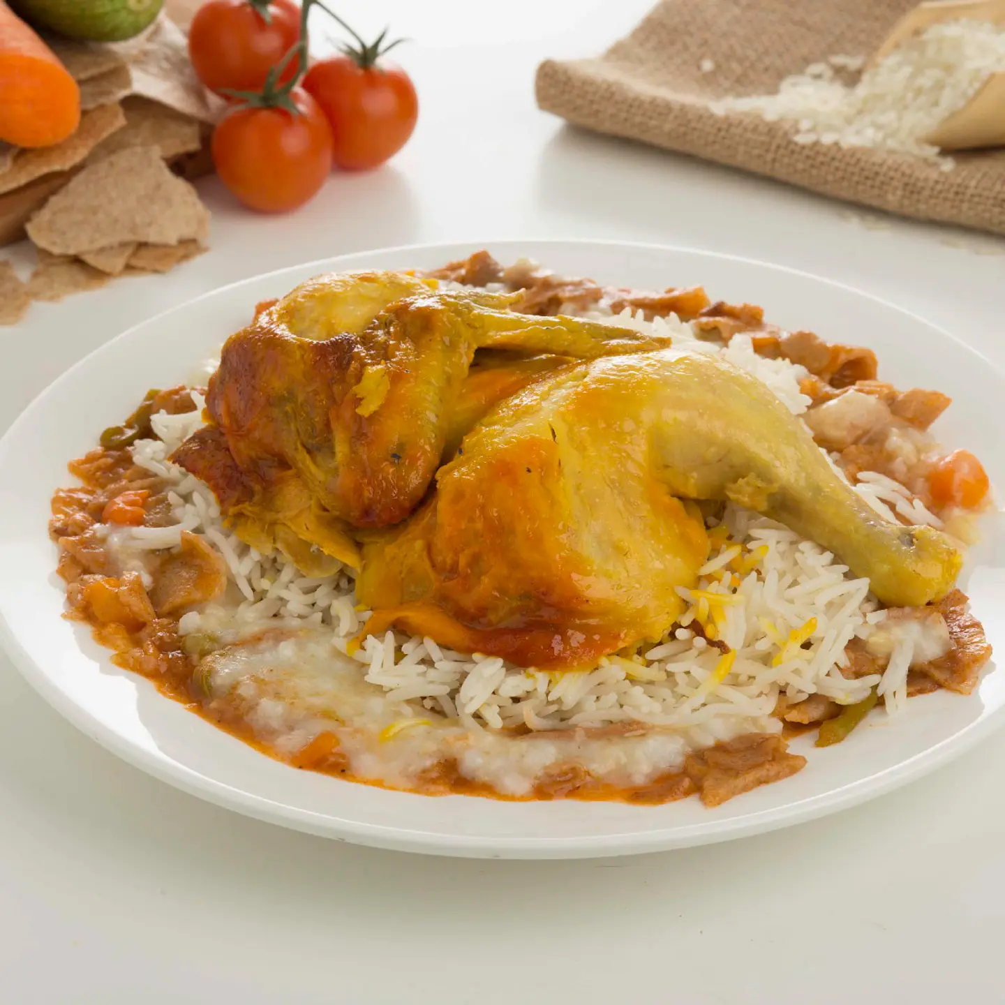 نص دجاج شواية مثلوثة بيشاور