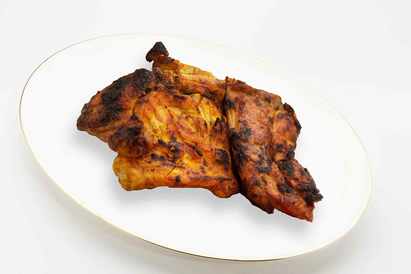Half Chicken Grilled On Coal