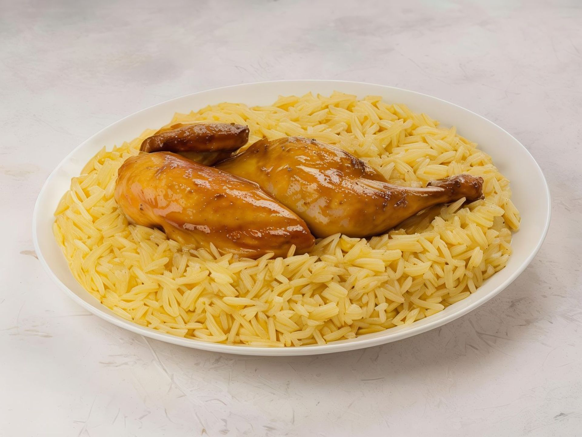دجاج مندي الأرز - دجاج مندي الأرز-نص حبة دجاج