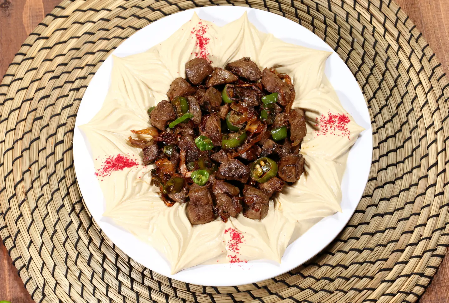 حمص بالكبدة - كبير