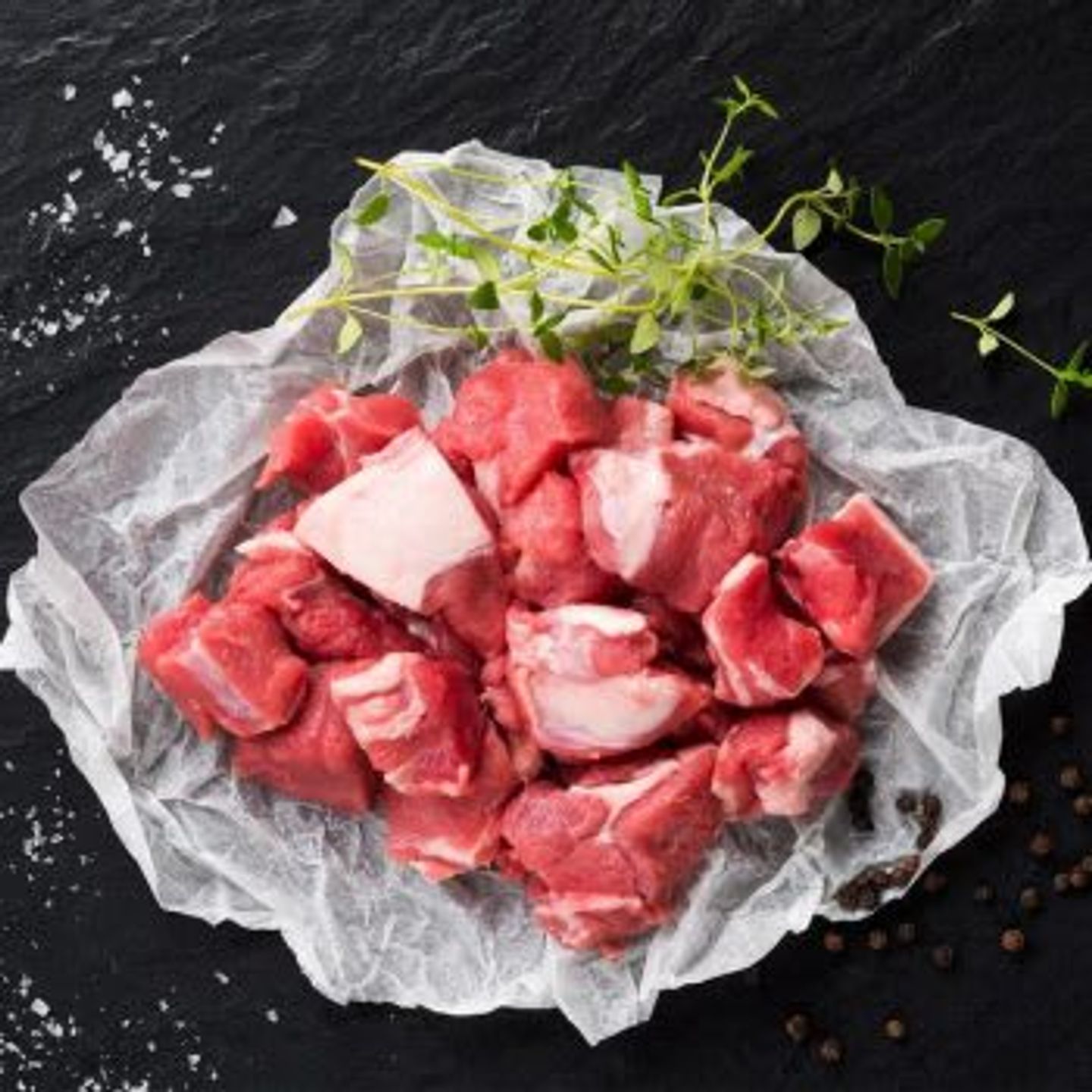 Fresh Mutton Diced  With Bone Pakistani 500 G