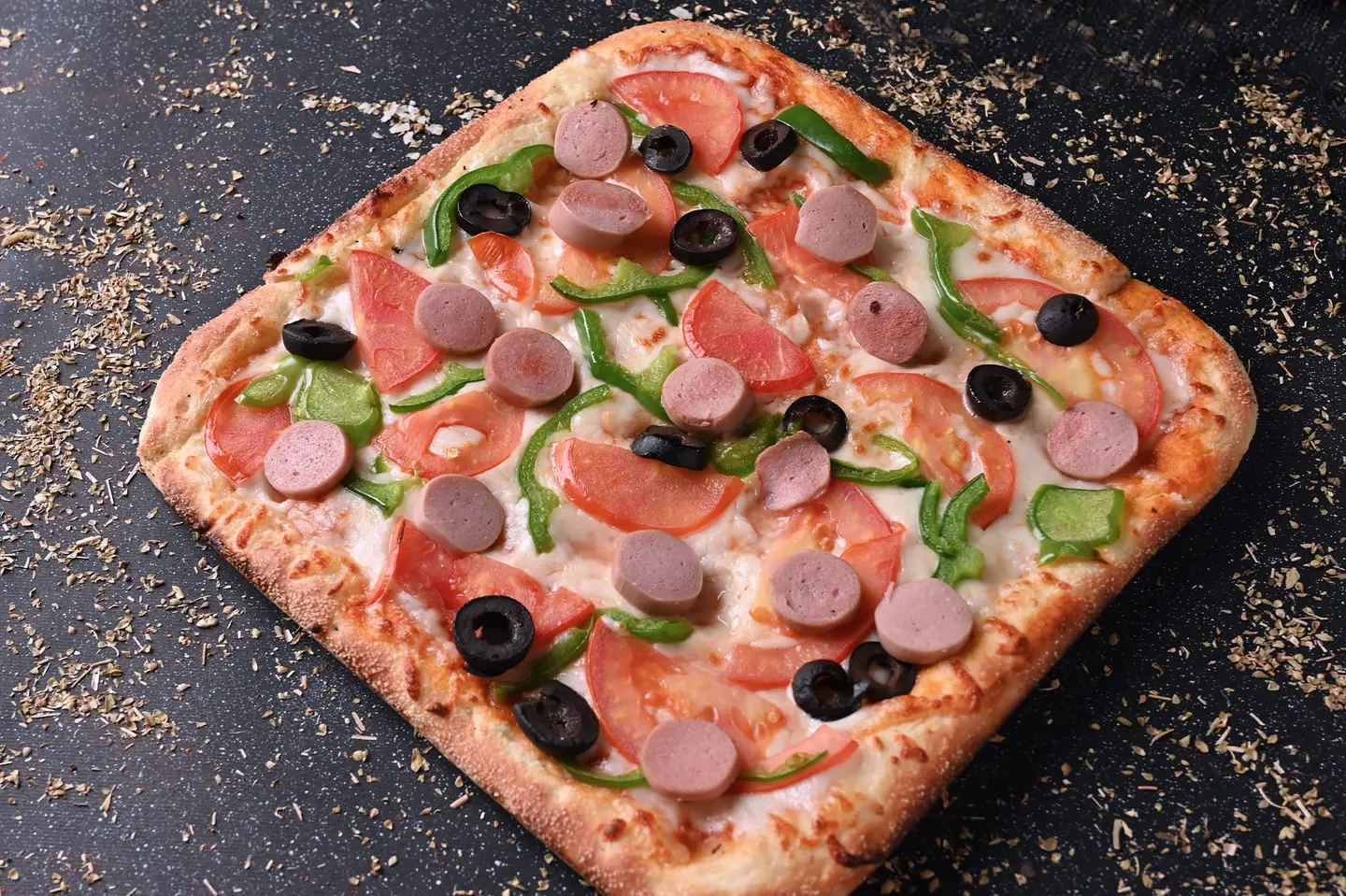 Sicilian Hotdog Pizza