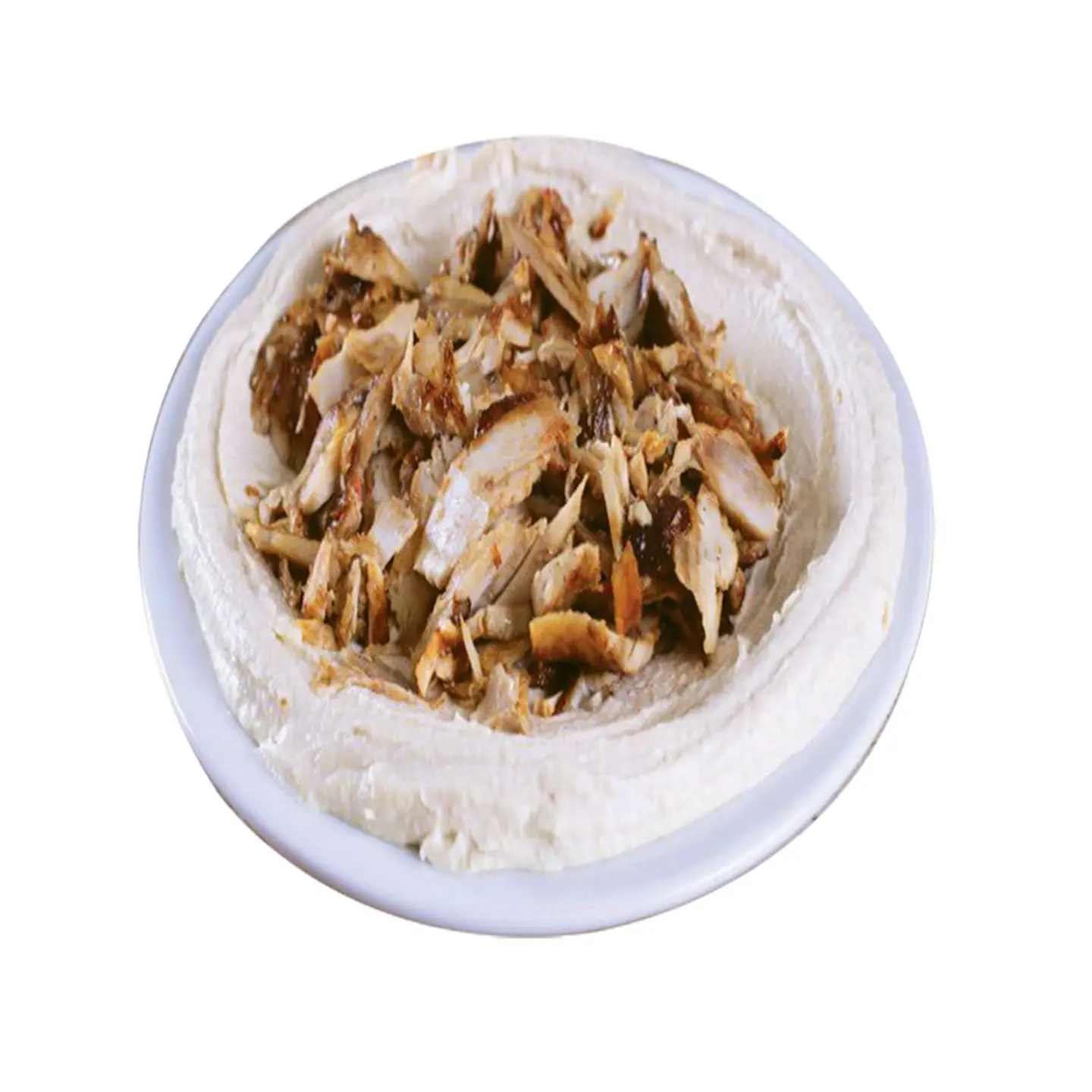 صحن شاورما حمص دجاج وسط