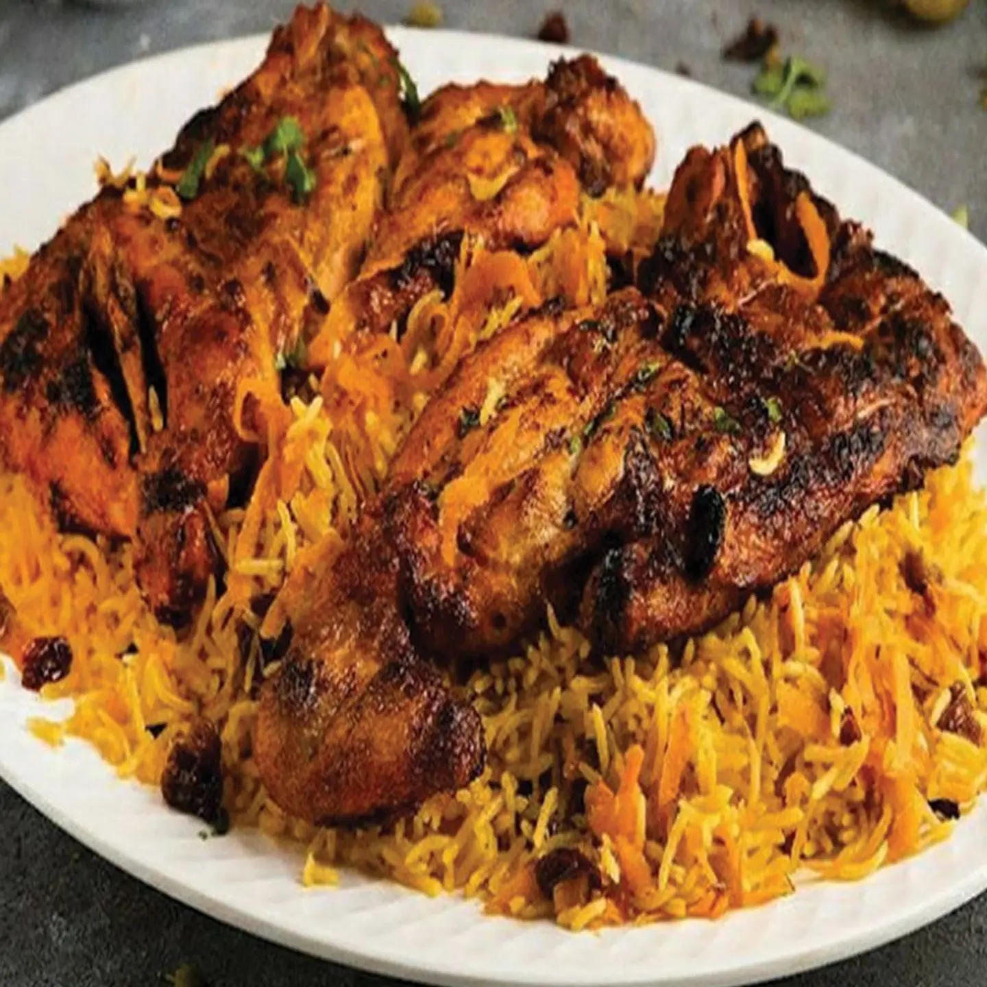 نص دجاج على الفحم