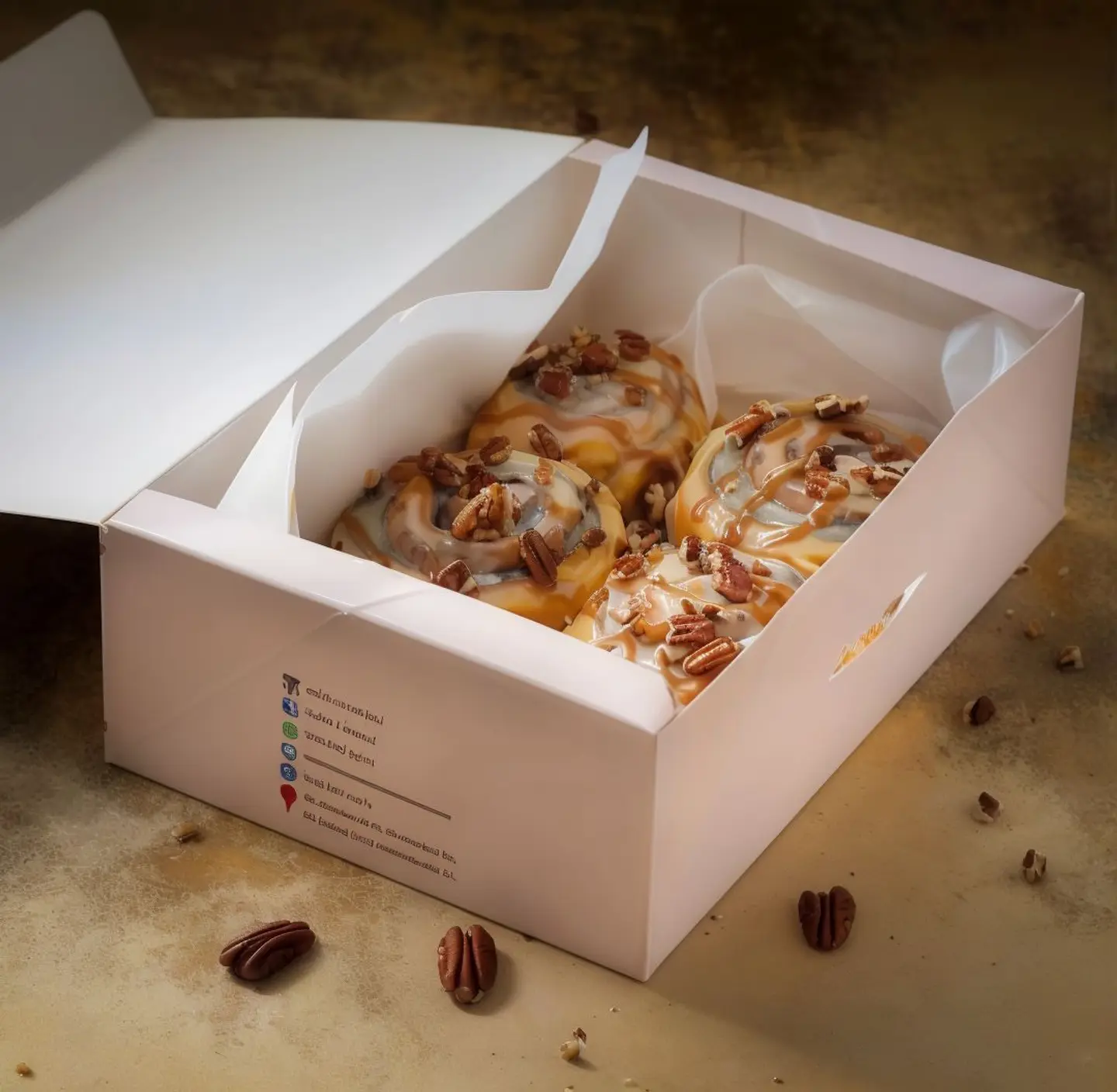 Cinnabon Roll With Caramel And Pecans - Small Two Pieces
