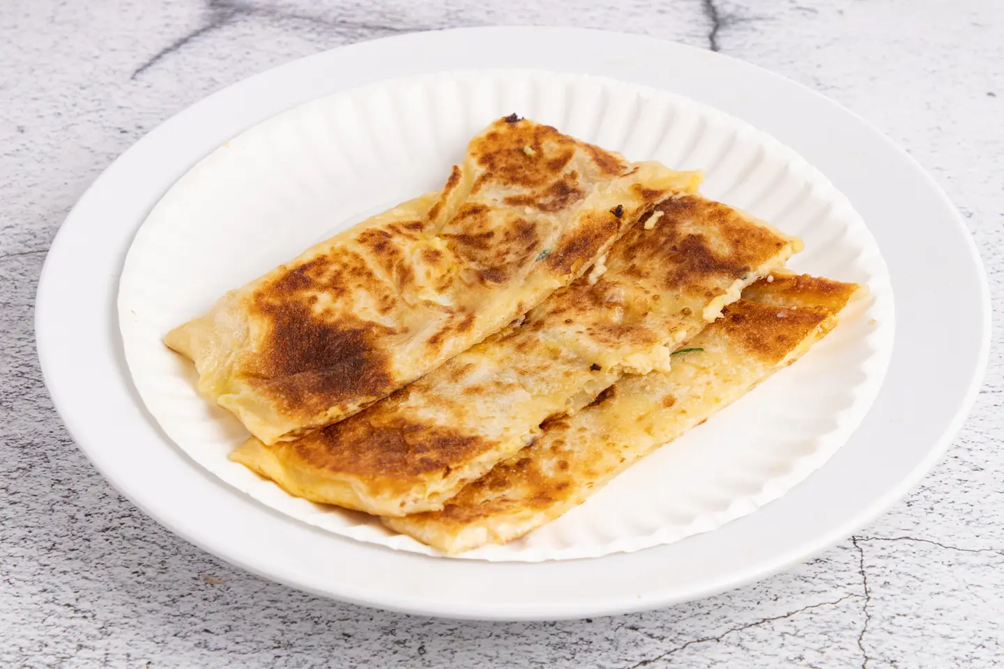 Cream Mutabbak With Eggs