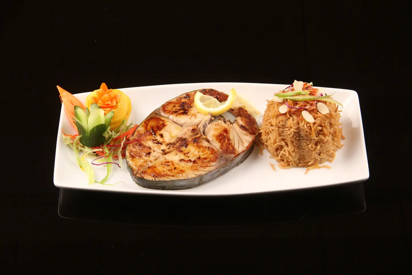 شرائح كنعد مشويه مع الأرز