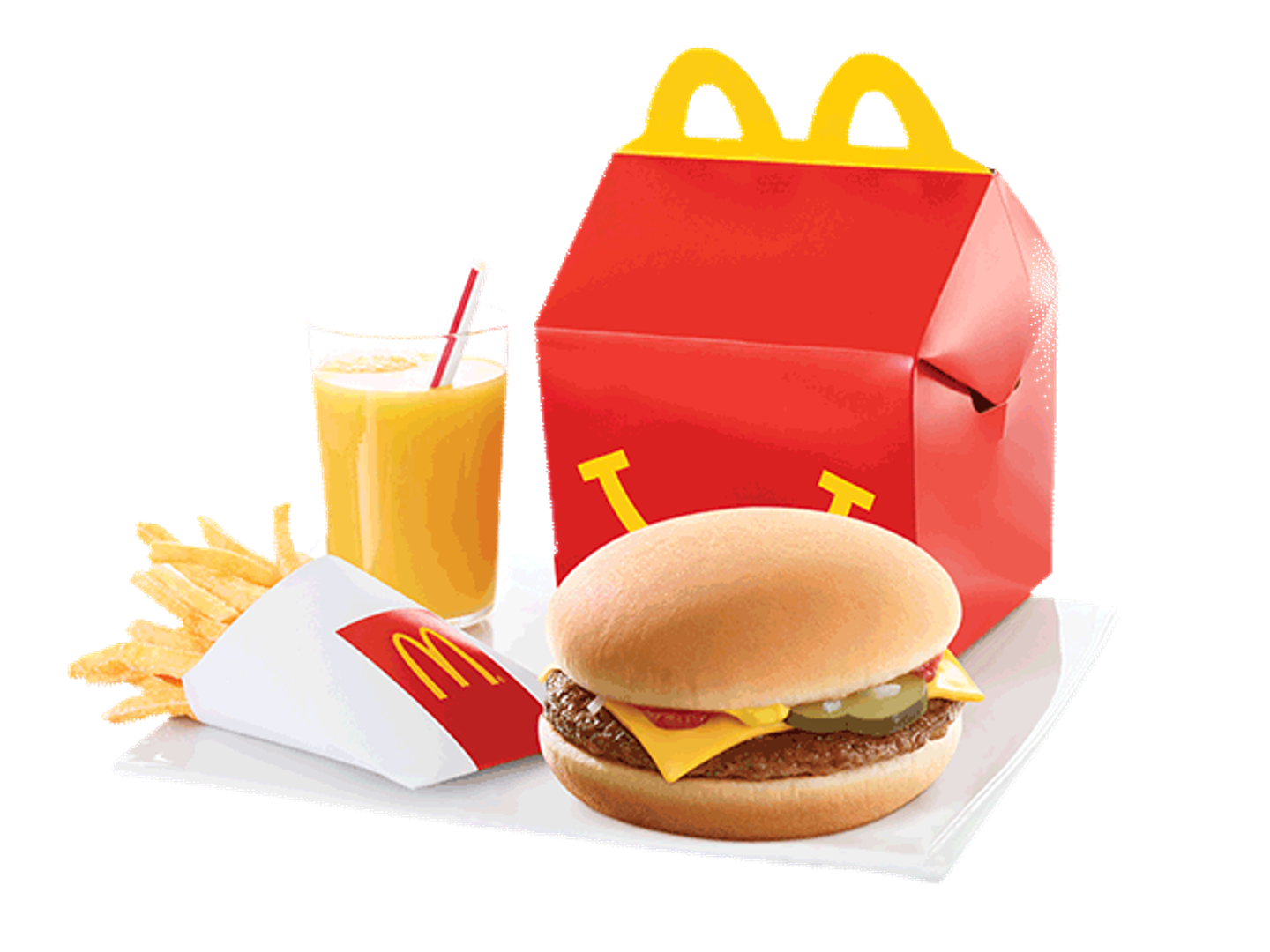 Happy Meal Cheese Burger With Fries