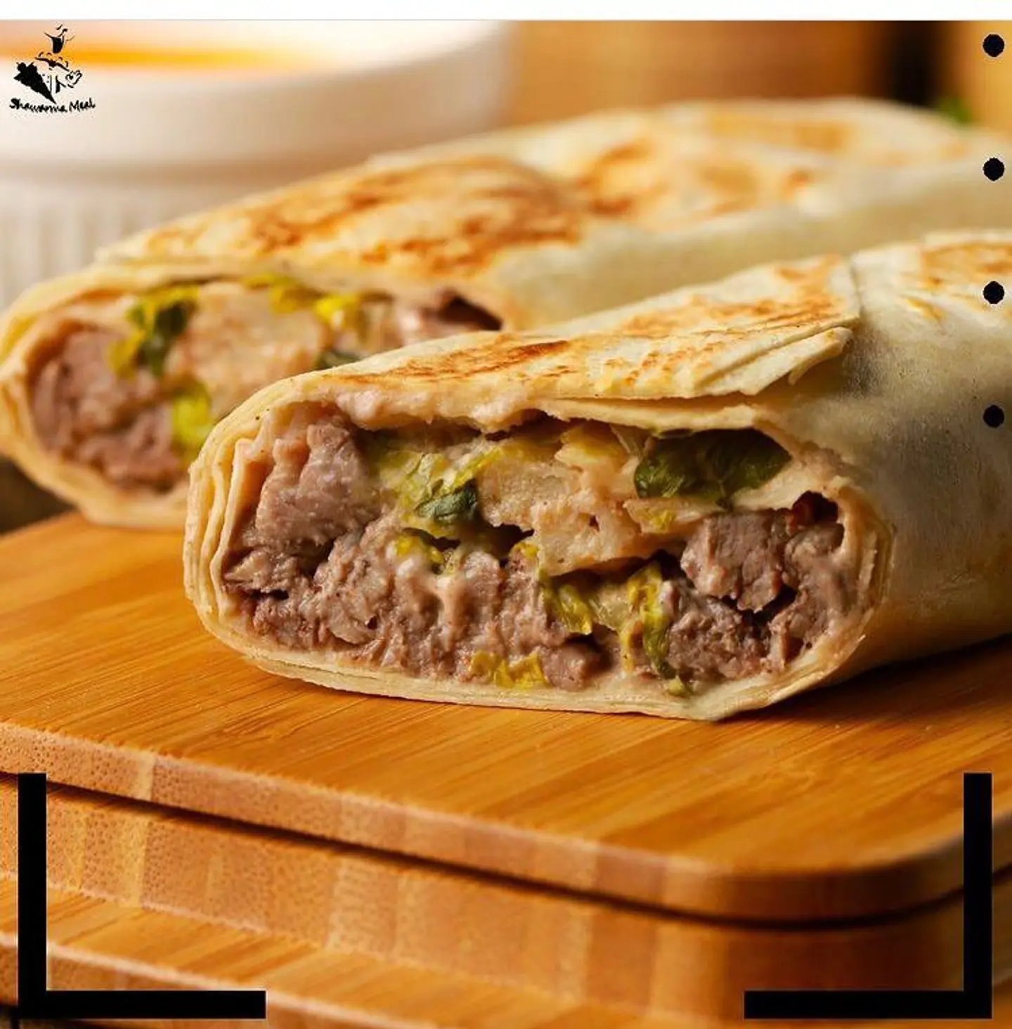 شاورما صاج اللحم صغير