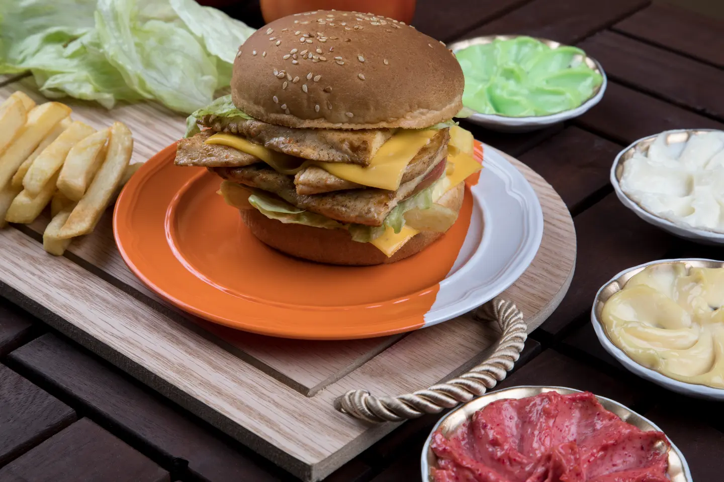 Double Chicken Burger