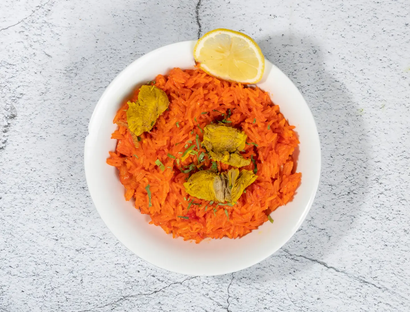 لحم مقلي مع الأرز