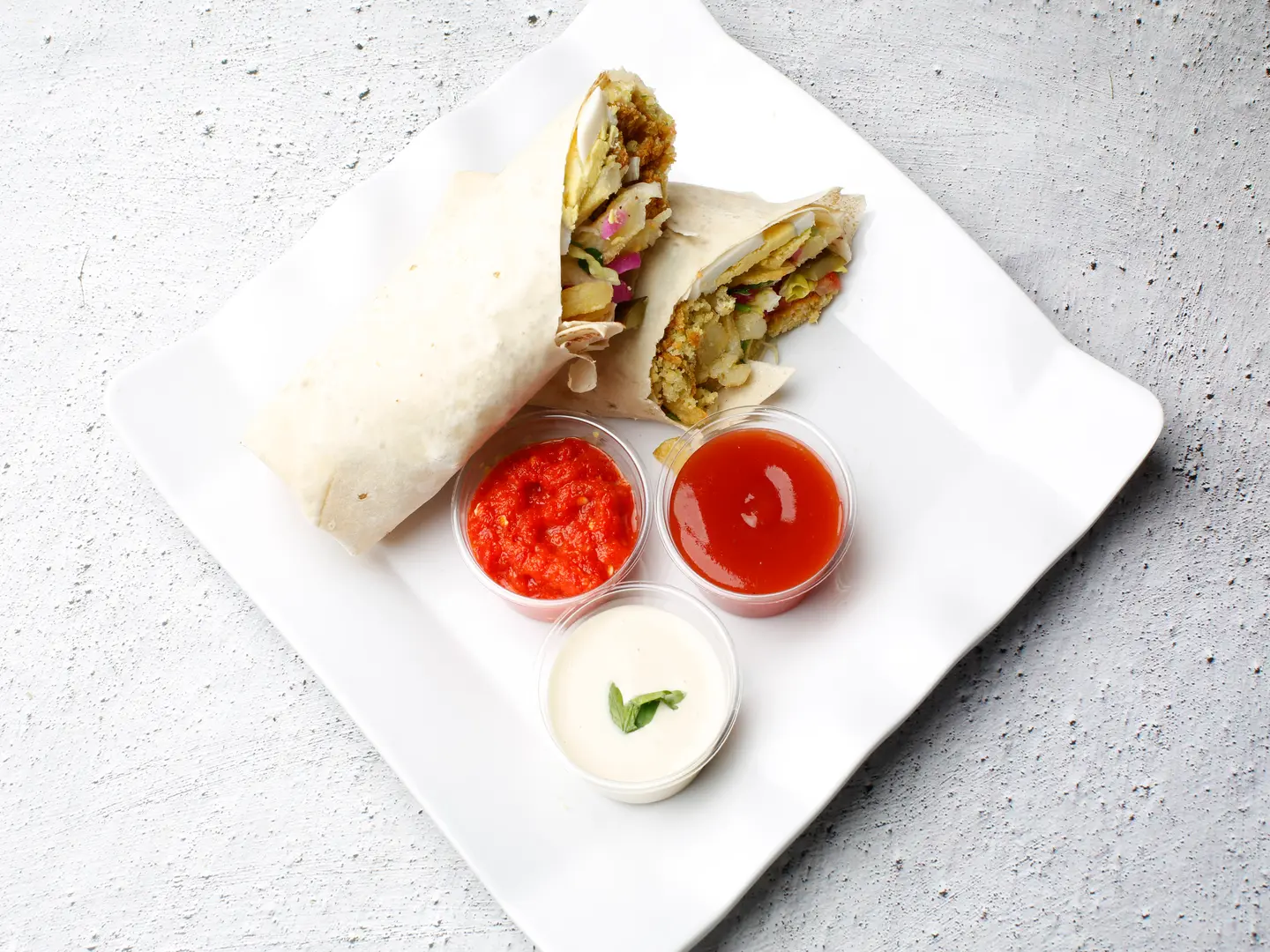 Egg Falafel Sandwich