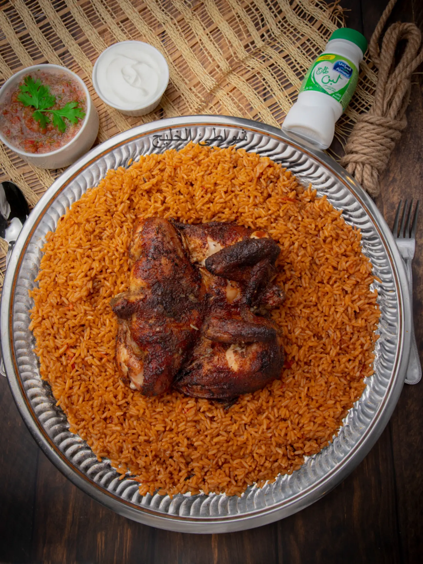 حبة دجاج شواية مع الرز