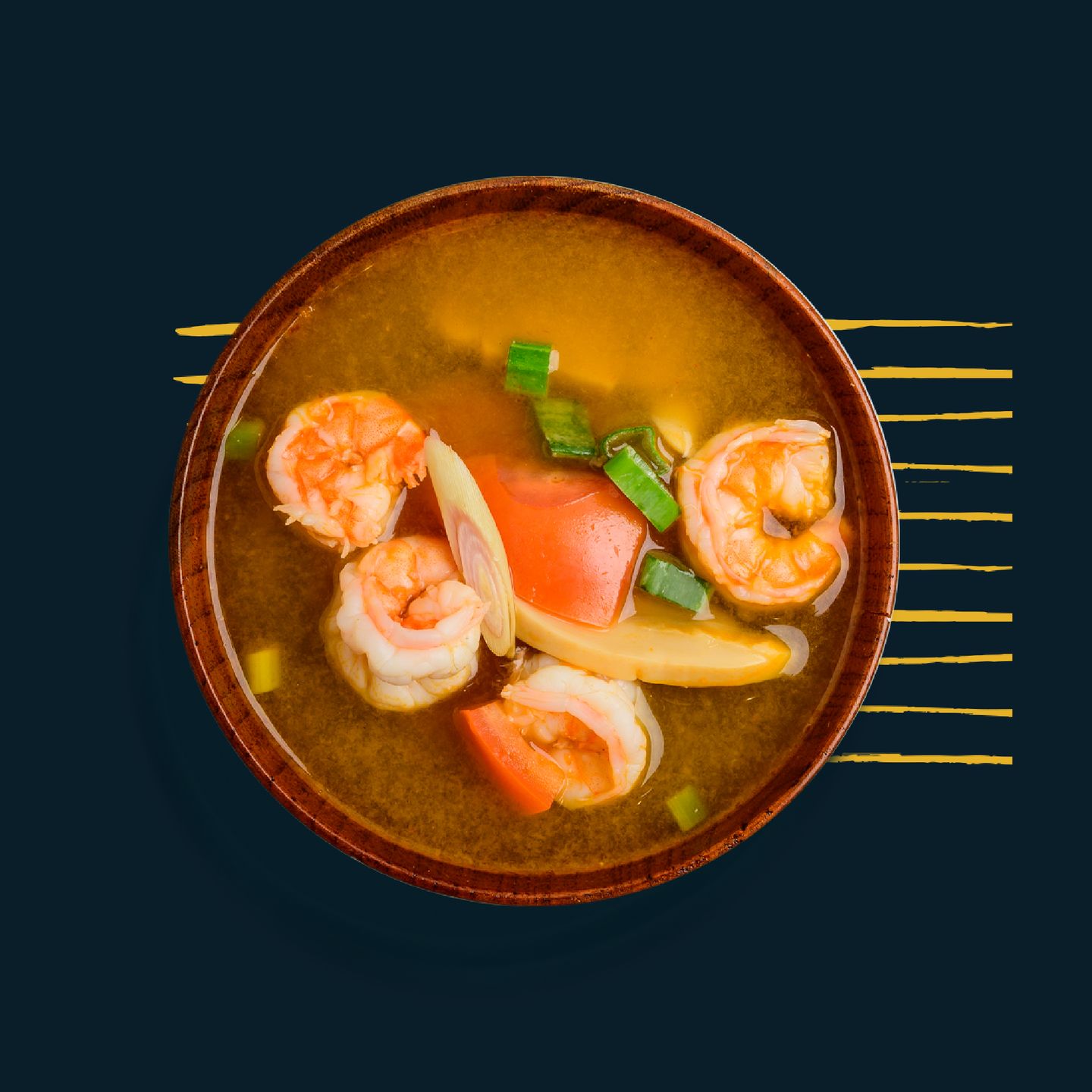 شوربة (تم يم) بالجمبري
