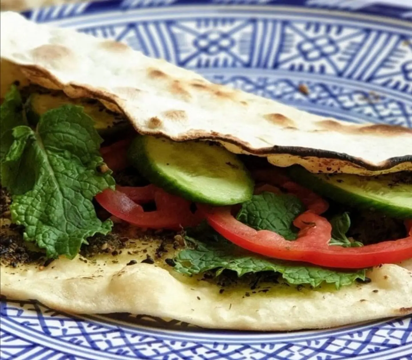 فطيرة زعتر بالخضار