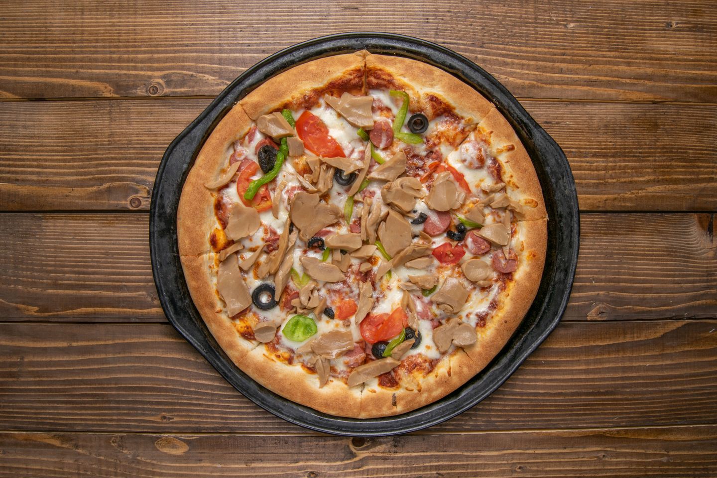Pizza Hot Dog With Mushroom