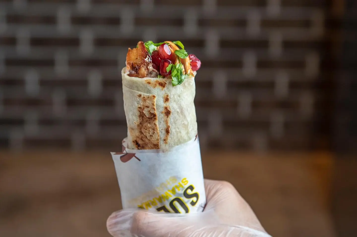 Pomegranate Shawarma Saj Bread