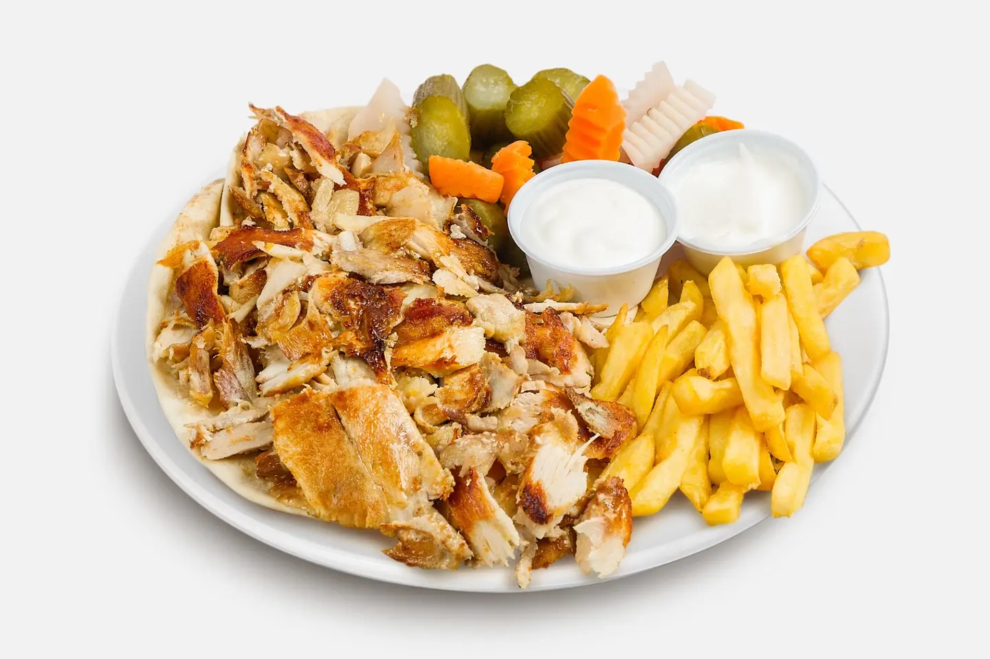 صحن شاورما وسط