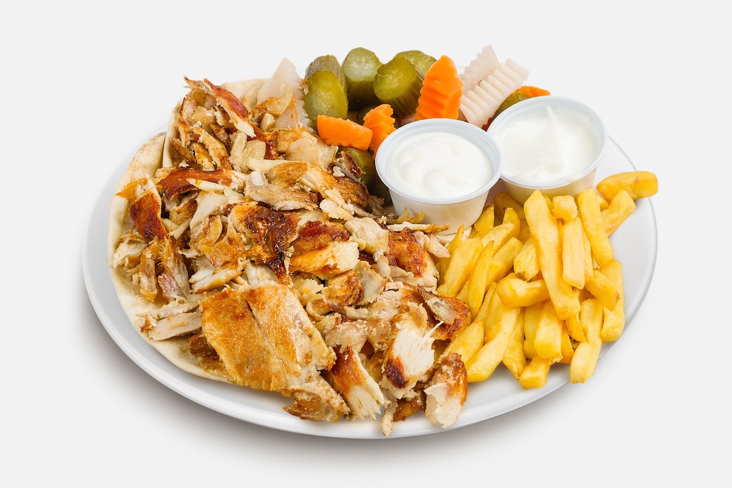 صحن شاورما وسط