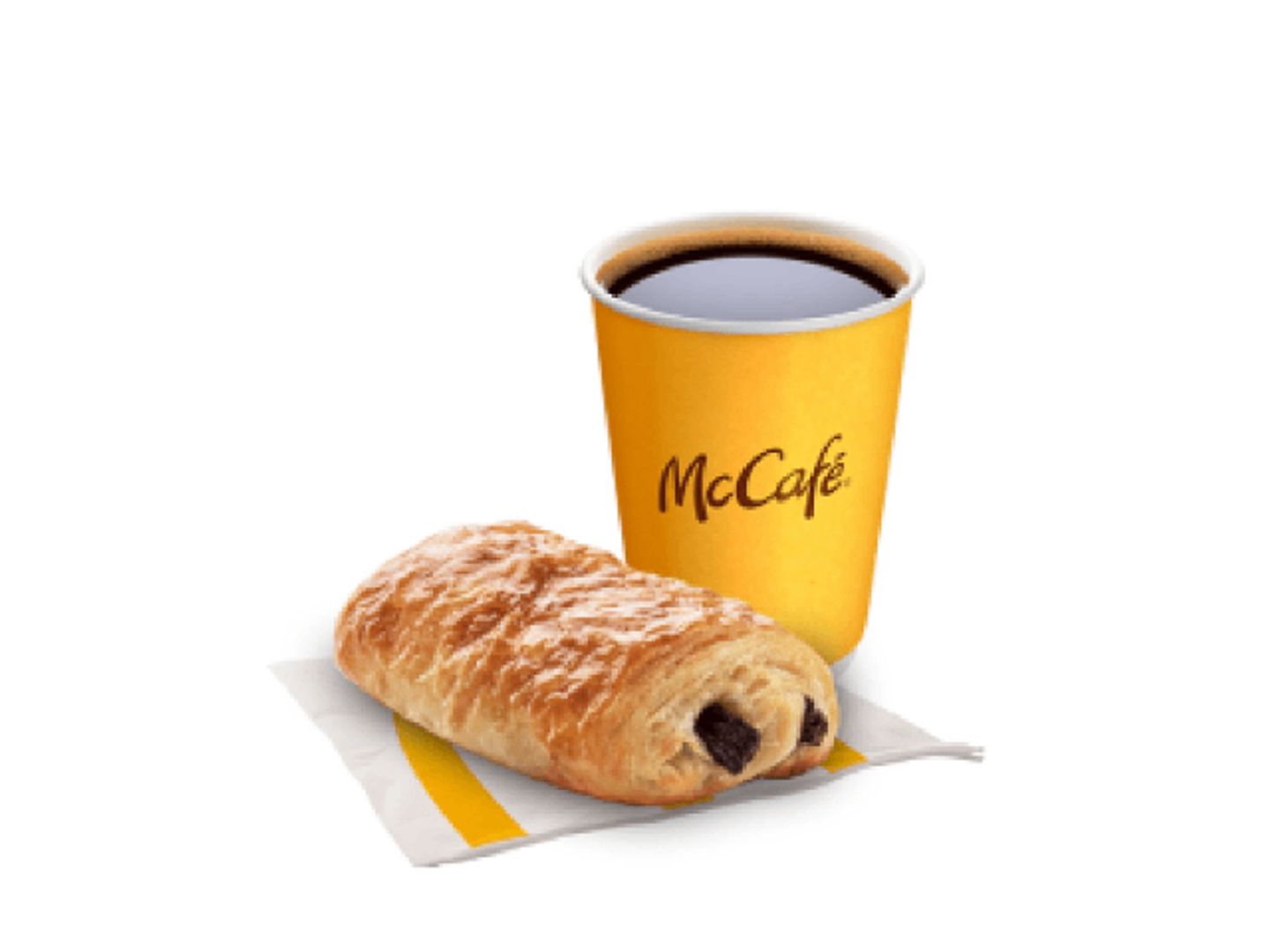 Chocolate Croissant With Coffee