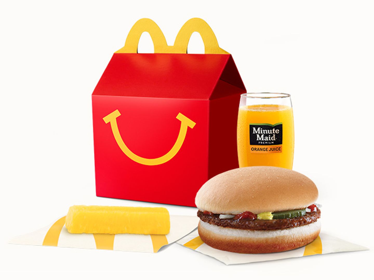 Happy Meal Beef Burger With Pineapple Stick