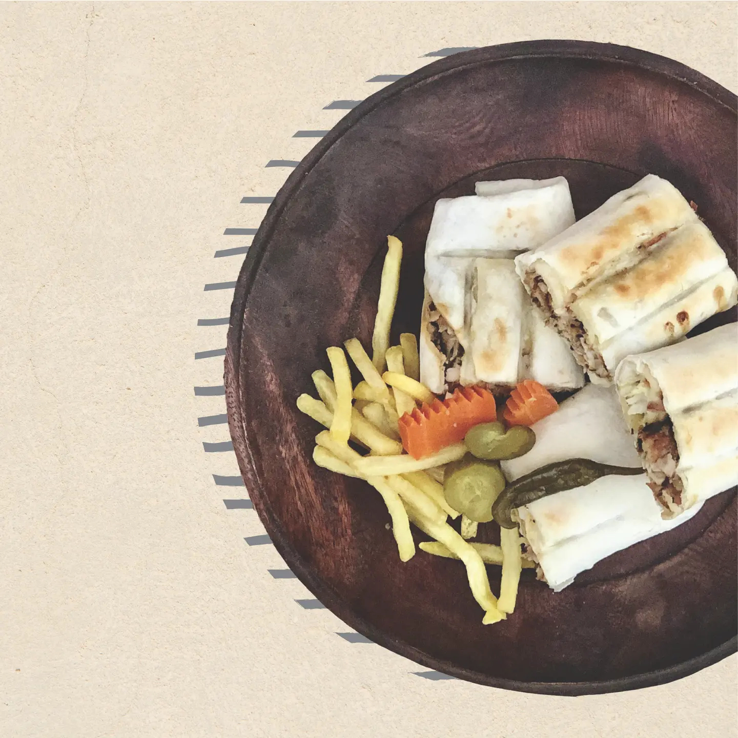 صحن شاورما عربي