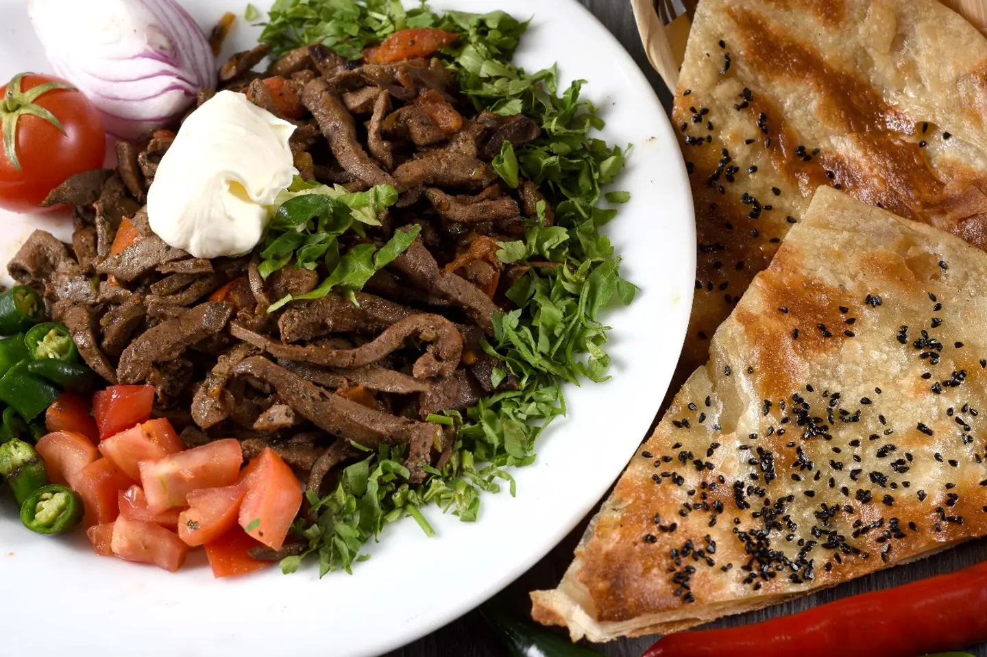 كبدة غنم بالجبن السائل
