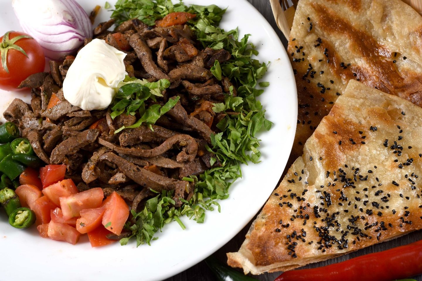 كبدة غنم بالجبن السائل