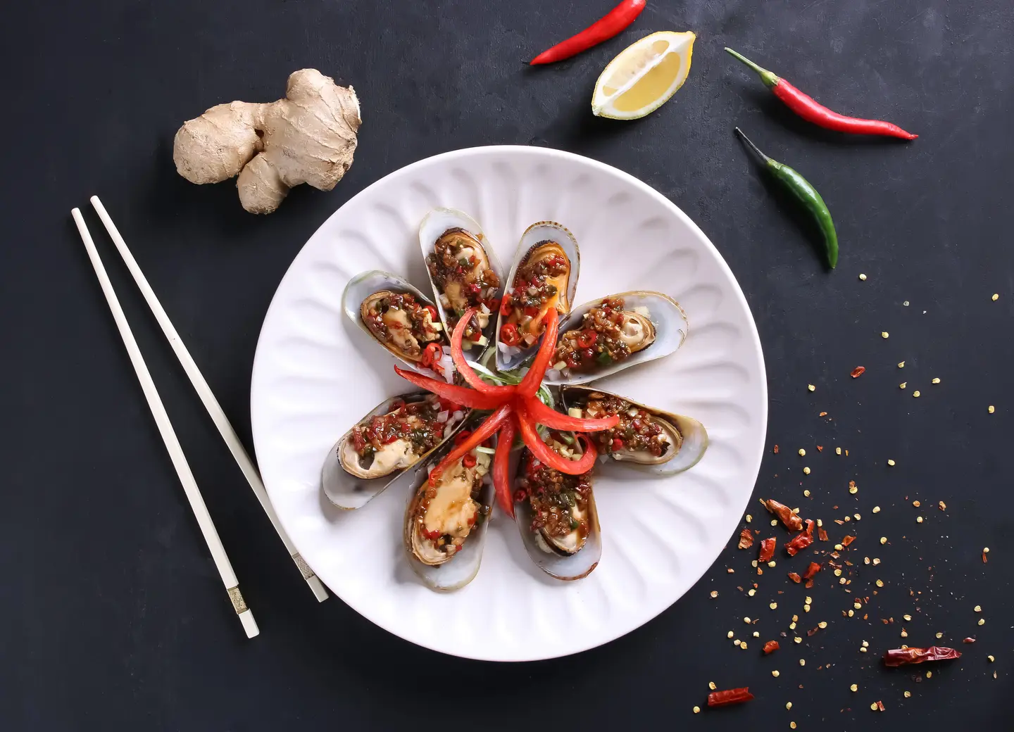 Steamed Mussele W/ Ginger & Chili