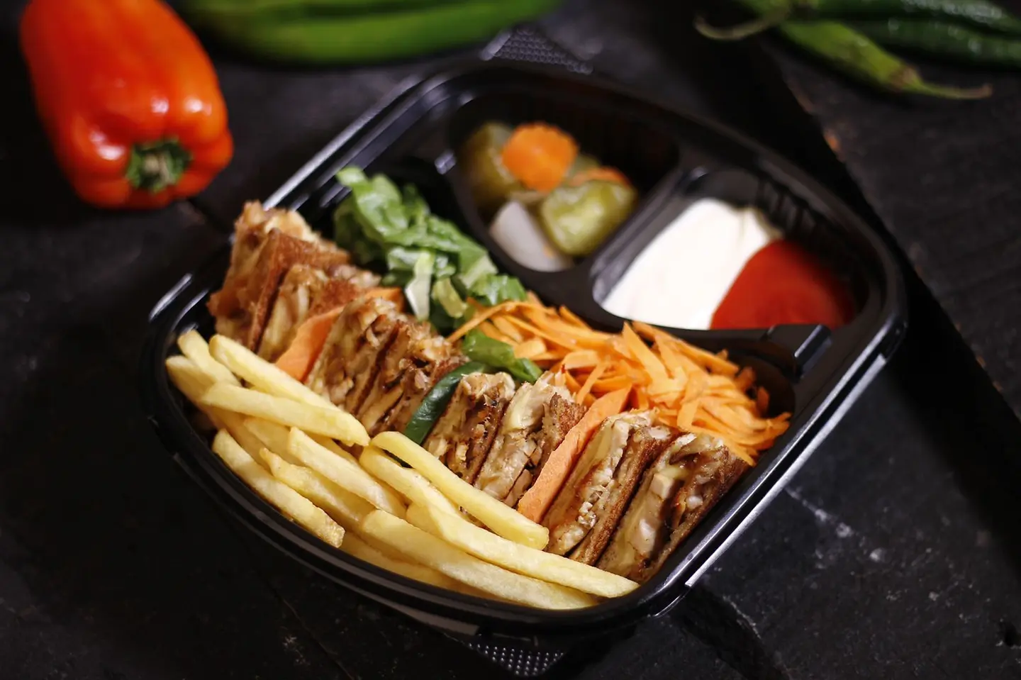 Italian Shawarma Meal With Pepsi