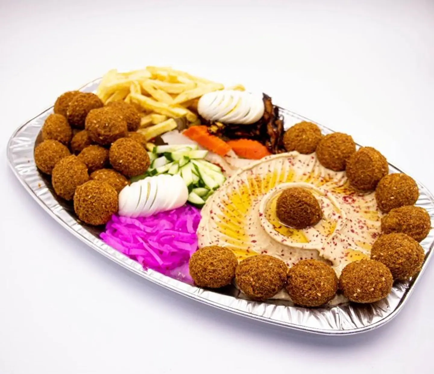 صحن فلافل وسط