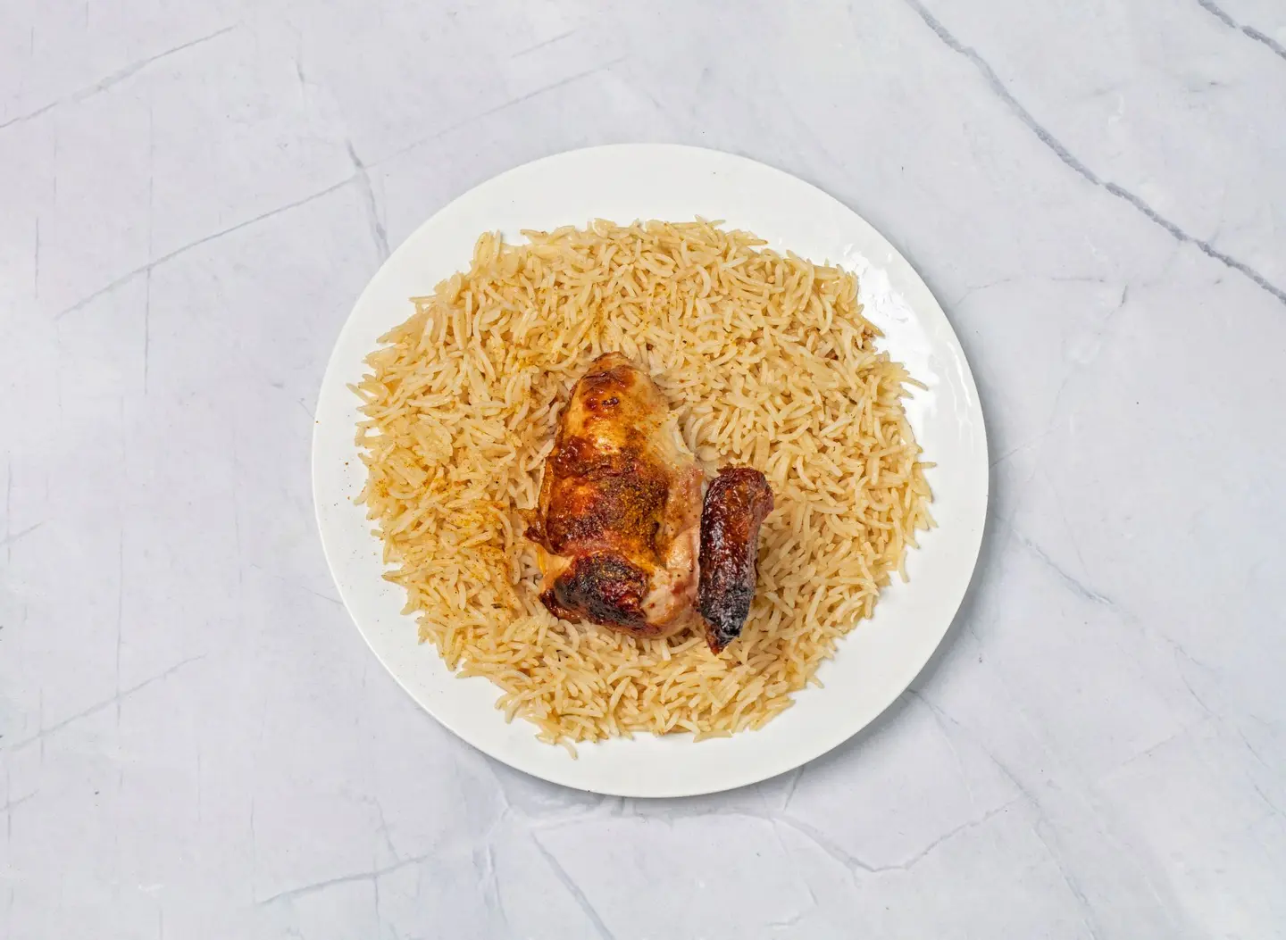 Quarter Grilled Chicken With Rice