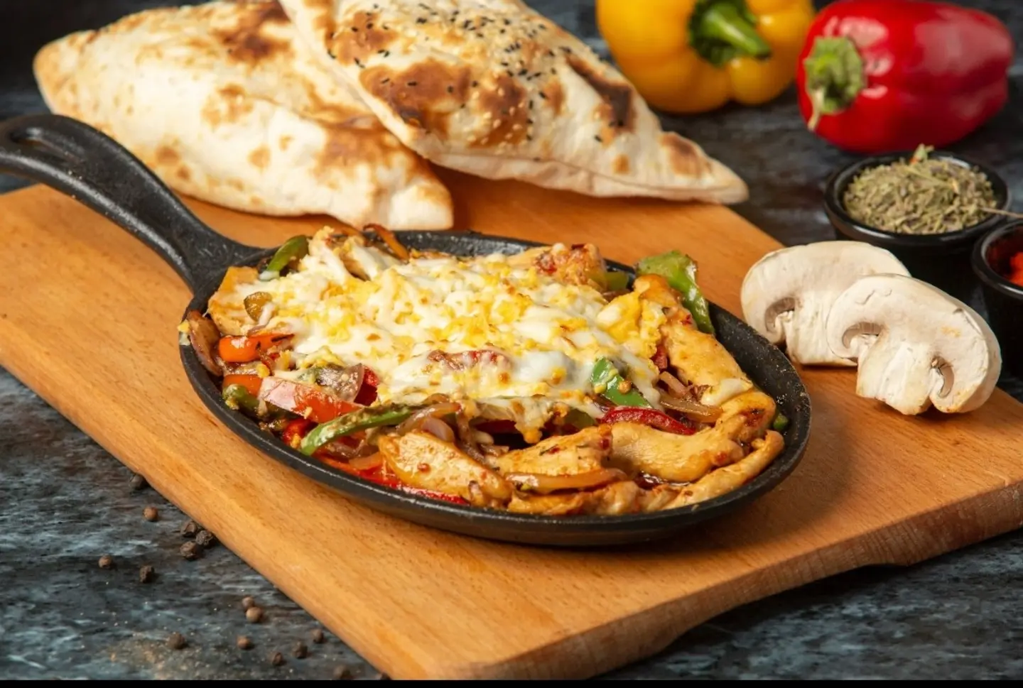 Meat Saj With Cheese