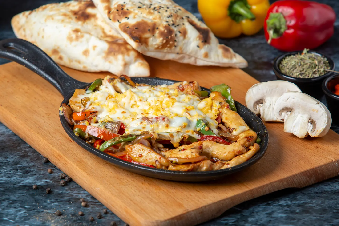 Chicken Saj ​​With Cheese