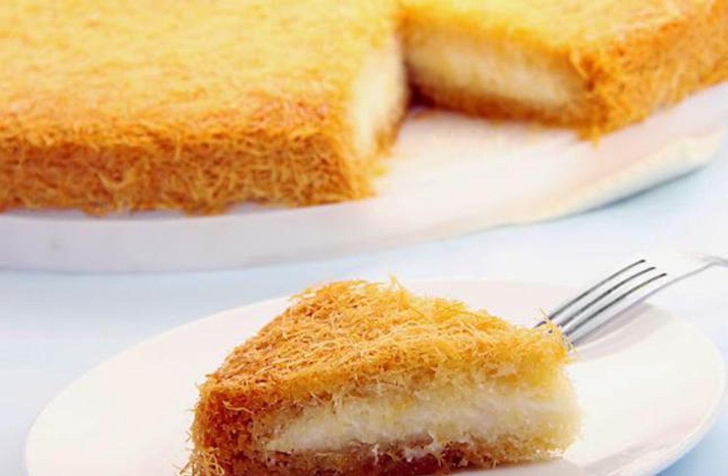 كنافة قشطة - وسط