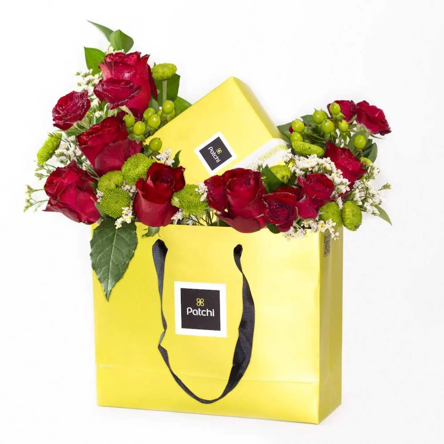 Patchi Bag With Red Flowers