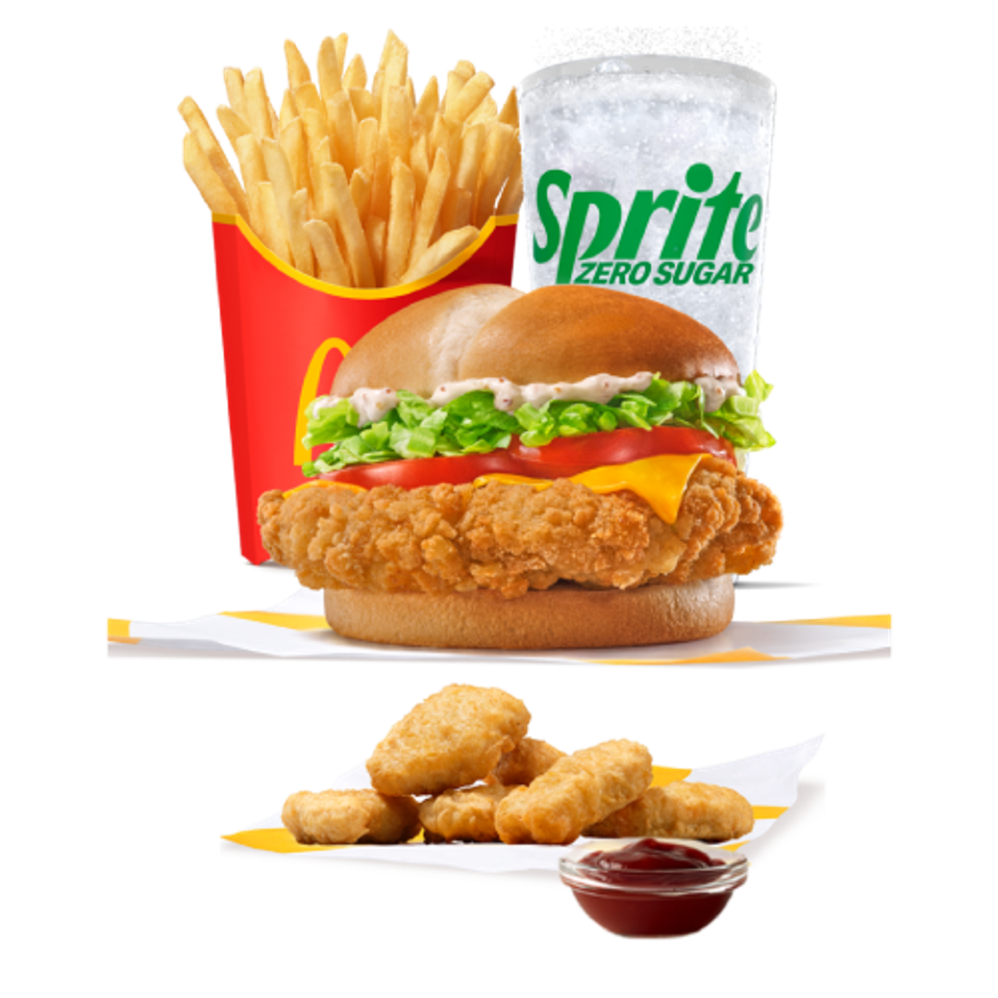 Large Mc Crispy Chicken Deluxe With 6pc Mc Nuggets