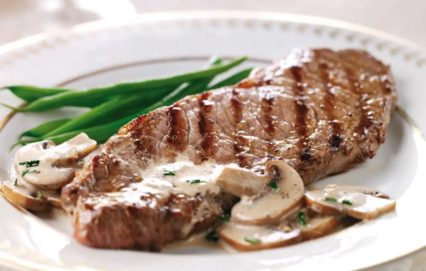 Beef Steak With Mushroom Sauce