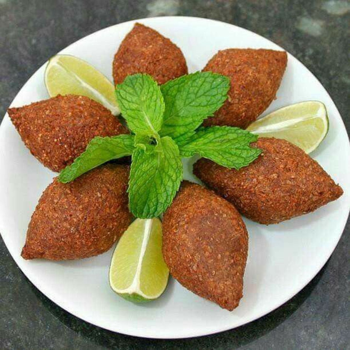 Fried Kibbeh With Qaymariya Flavor