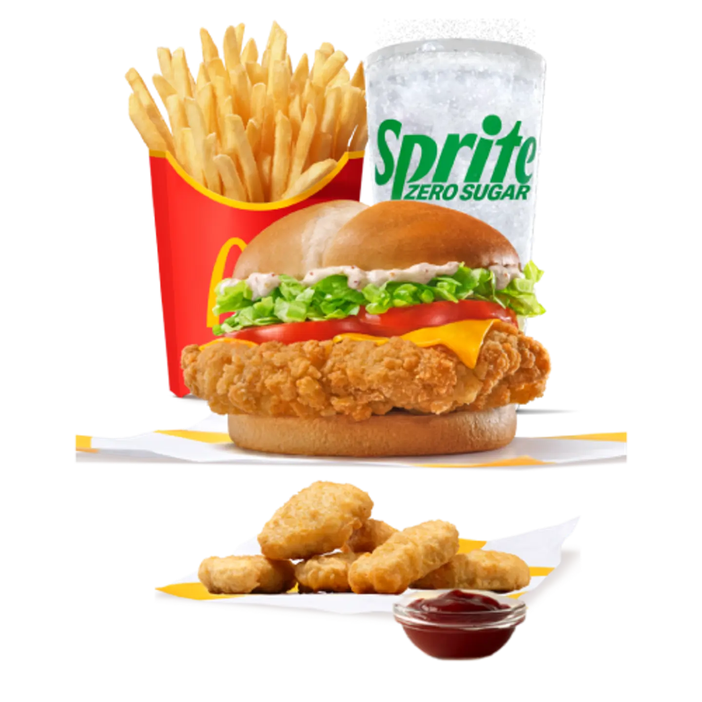 Large Mc Crispy Chicken Deluxe With 6pc Mc Nuggets