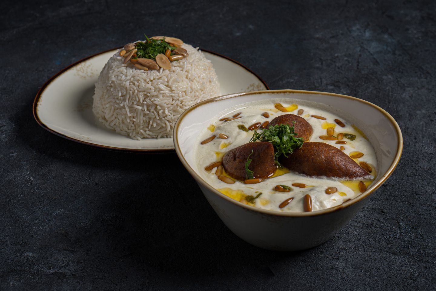 Meat Kibbah With Yogurt