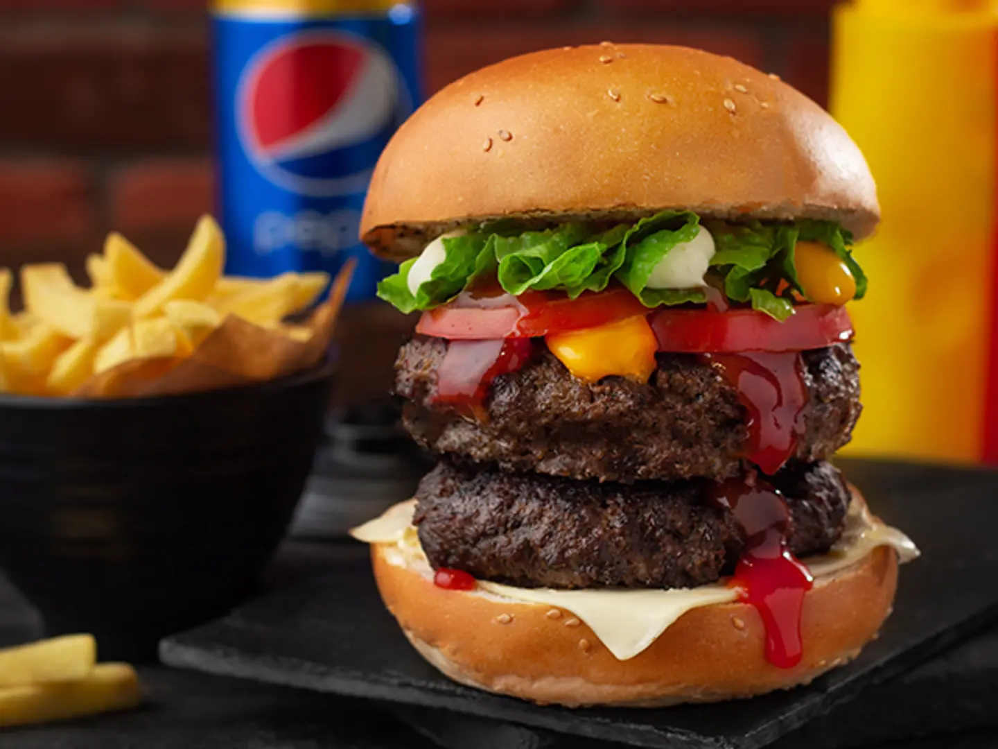 Double Beef Burger Meal