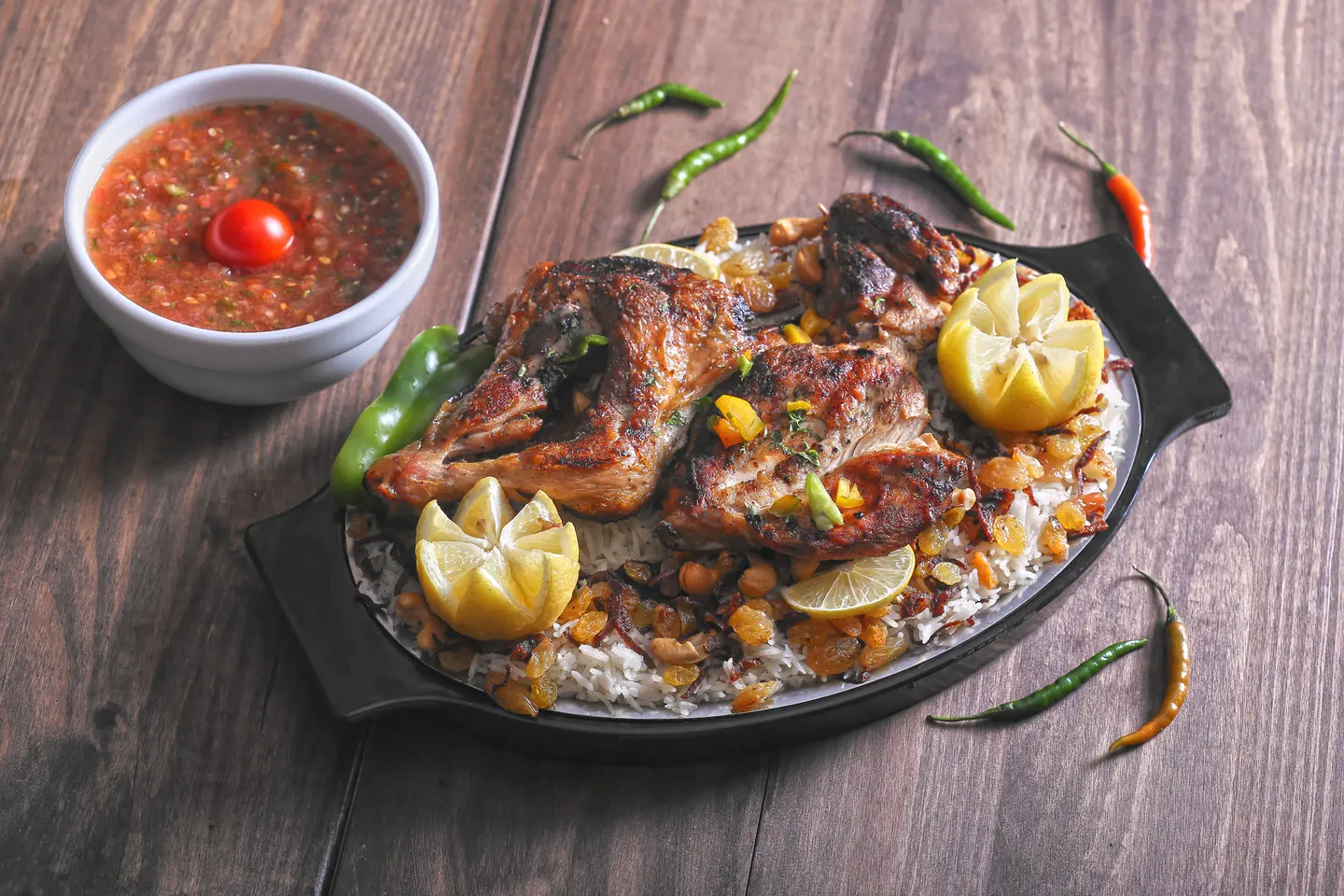 Half Chicken Mazbii With Rice